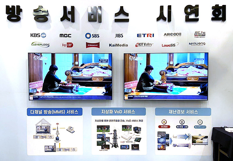 지상파 차세대 방송서비스 시연 및 체험 부스 / 출처 : SBS, KBS