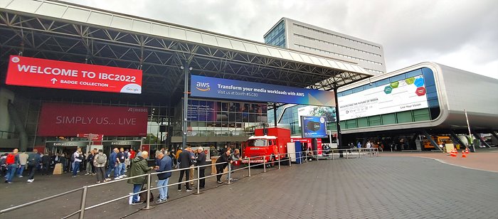 IBC 2022가 열린 Amsterdam의 RAI 전시장 전경 