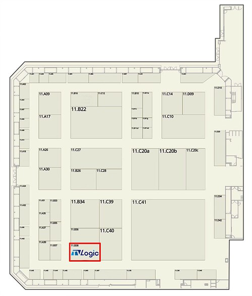 Hall 11의 Layout. B38은 통행로 2개와 맞닿아 있다