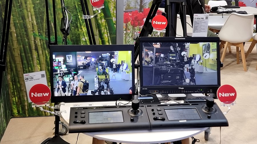 Libec Booth에 전시된 LVM-180A 신제품 Camera Controller와 연계되어 전시되었다.