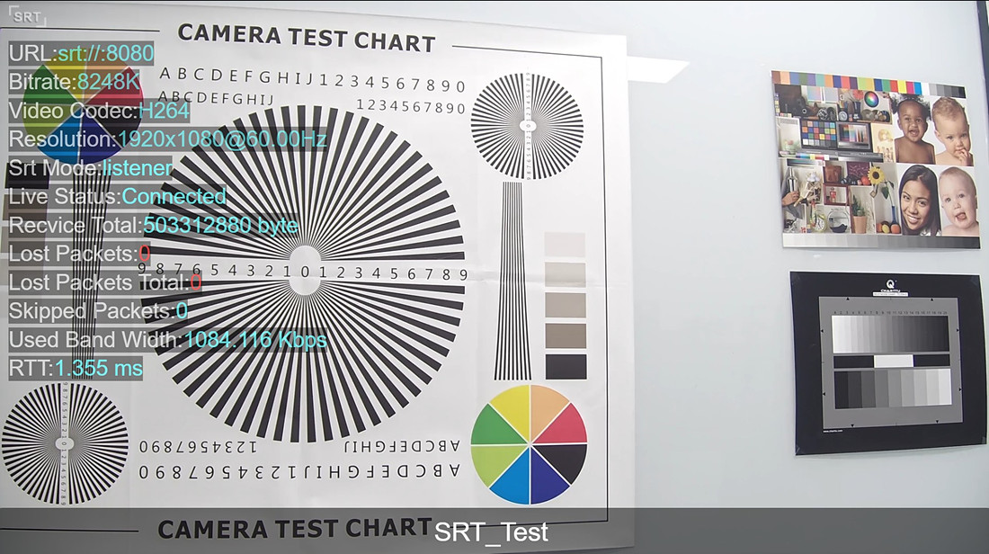 ProSRT4 디코더 모듈 Web UI 내 모니터링 화면