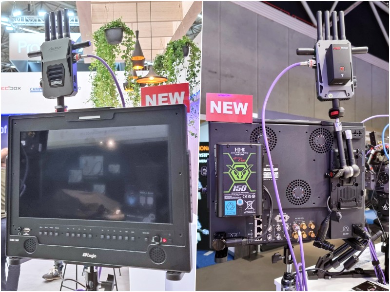 IBC 2025에 전시된 SVM-130P의 모습. 역시 C-Stand에 Mount 된 상태로 전시되었다.