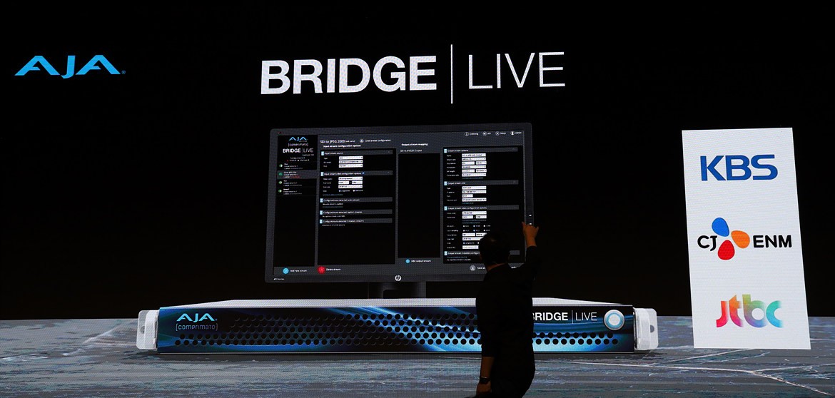 SRT를 지원하는 AJA Bridge Live