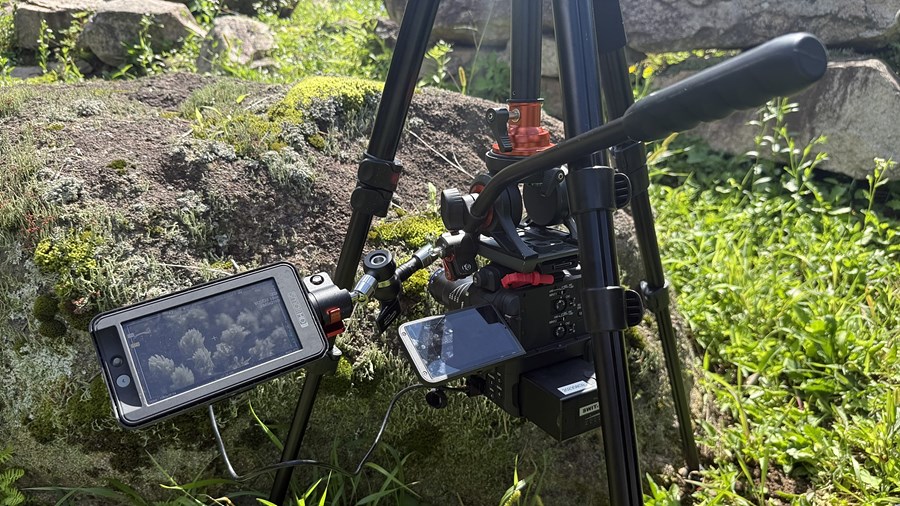 시네마 EOS 카메라로 촬영 중인 현장