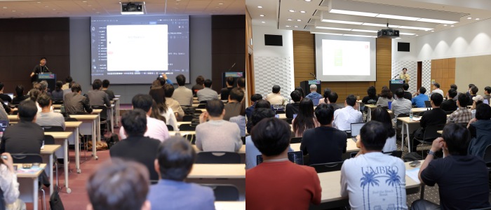 AI와 미디어 동향을 발표한 307호와 308호 / 촬영감독의 이야기를 전했던 403호